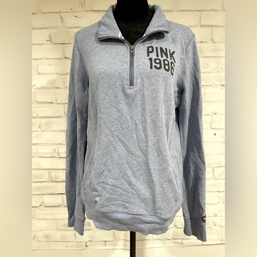 EUC Victoria Secret PINK Women’s Medium Quarter Zip Sweater